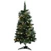vidaXL Kunstkerstboom met verlichting en standaard 90 cm PVC groen
