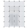 vidaXL Modulaire kast met 14 compartimenten wit 37 x 146 x 180,5 cm