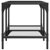 vidaXL Salontafel met transparant glazen blad 78,5x40x40 cm staal