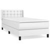 vidaXL Boxspring met matras kunstleer wit 90x190 cm