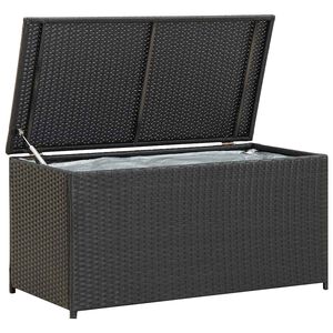 vidaXL Tuinbox 100x50x50 cm poly rattan zwart