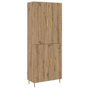 vidaXL Highboard artisanaal eikenkleurig 69,5 x 34 x 180 cm