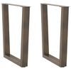 vidaXL Eettafelpoten 2 st V-vormig 70x(72-73,3) cm staal naturel
