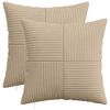 vidaXL Kussensloop 2 pcs ALMELO Taupe 45 x 45 cm corduroy