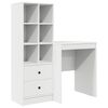 vidaXL Bureau met lade met plank met opslag 2 pcs Wit