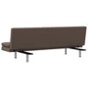 vidaXL Slaapbank met twee kussens kunstleer bruin