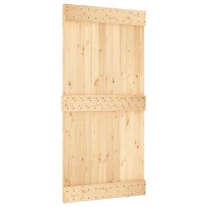 vidaXL Schuifdeur NARVIK Naturel en Zwart 100 x 210 cm (213,5 cm)
