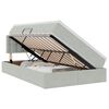 vidaXL Opslag bed met hoofdeinde Lichtgrijs 120 x 190 cm Fluweel