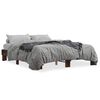 vidaXL Bedframe bewerkt hout metaal gerookt eikenkleurig 150x200 cm