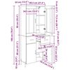 vidaXL Hoge kast met lade 2 pcs Artisan Eiken Bewerkt hout