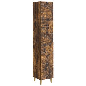 vidaXL Kastenset 2 st 33 x 34,5 x 90 cm Bewerkt hout Gerookt eiken