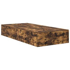 vidaXL Opbergbedframe Gerookt eiken 90 x 190 cm Bewerkt hout