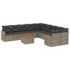 vidaXL Patio Sofa Set 10-zits Grey