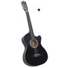 vidaXL Gitaar cutaway met 6 snaren western klassiek 38" zwart