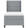 vidaXL Boxspring bed met matras Lichtgrijs 90 x 190 cm Stof