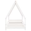 vidaXL Kinderbedframe 90x190 cm massief grenenhout wit