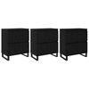 vidaXL Dressoir 3 pcs Zwart Eiken 60 x 35 x 70 cm