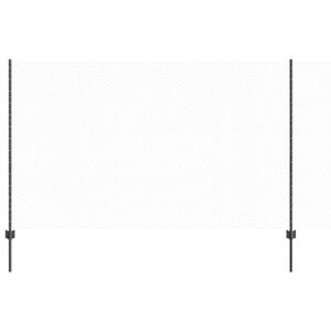 vidaXL zeshoekig gaasgek met palen 100 x 1,4 m PVC-Coated Staal Grijs