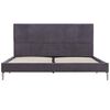 vidaXL Bedframe zonder matras stof 135x190 cm grijs