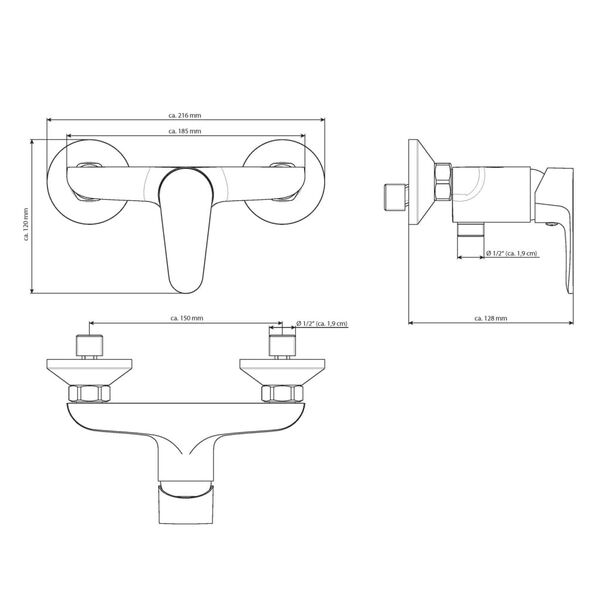 EISL Douchemengkraan CLAUDIO chroomkleurig