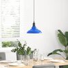vidaXL Hanglamp in hoogte verstelbaar E27 &Oslash;31 cm metaal donkerblauw