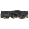 vidaXL Tuinbankenset 11 st Grijs en Donkergrijs poly rattan