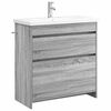 vidaXL Badkamermeubelset Grijs Sonoma 81 x 40 x 84,5 cm Bewerkt hout