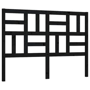 vidaXL Hoofdbord 126x4x104 cm massief grenenhout zwart