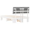 vidaXL Bedframe met Gevoerd Hoofdgedeelte Lichtgrijs 120 x 200 cm