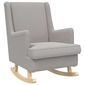 vidaXL Schommelstoel Lichtgrijs 62 x 80 x 85 cm Boucl&eacute;