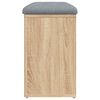 vidaXL Schoenenbank Sonoma Eiken 82x32x50 cm Bewerkt Hout