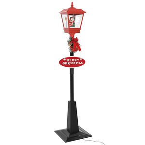 vidaXL Straatlantaarn met kerstman LED 180 cm