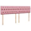 vidaXL Ottoman bed met matras 180x200 cm fluweel roze