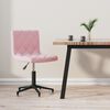 vidaXL Kantoorstoel draaibaar fluweel roze