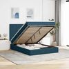 vidaXL Ottoman bed met matrassen 140x200cm fluweel donkerblauw