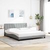 vidaXL Bedframe zonder matras "Hanko" stof lichtgrijs 180x200 cm