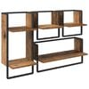 vidaXL Wandplankenset 4 st Oud Hout 65 x 25 x 30 cm Bewerkt hout