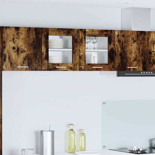 vidaXL Hangkast met opslag Gerookt eiken 40 x 31 x 40 cm Bewerkt hout