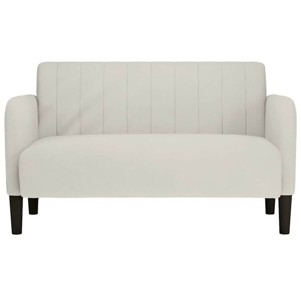 vidaXL Loveseat bank 109 cm fluweel cr&egrave;mekleurig
