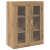 vidaXL Hoge kast 2 pcs Artisan Eiken Bewerkt hout