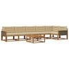 vidaXL Buiten bankenset met kussen 7 pcs Natuurlijk en Beige