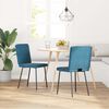 vidaXL Eetkamerstoelen 2 st fluweel blauw