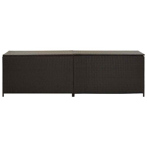 vidaXL Tuinbox 200x50x60 cm poly rattan bruin