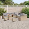 vidaXL Tuin Sofa Set met kussen 13 pcs Beige Poly riet