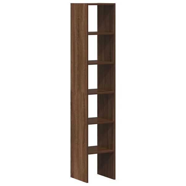 vidaXL Boekenkasten 2st stapelbaar 30x30x80cm bewerkt hout bruin eiken