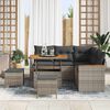 vidaXL Tuin Sofa Set met kussen 8 pcs Grijs Poly riet