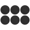 vidaXL Stapsteen 6 st Zwart &Oslash; 44 x 2 cm Rubber