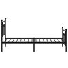 vidaXL Bedframe met hoofd- en voeteneinde metaal zwart 100x190 cm