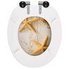 vidaXL Toiletbril met soft-close deksel zeester MDF