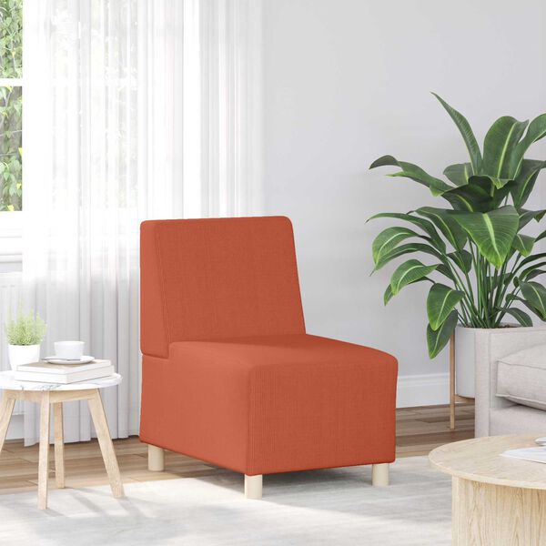 vidaXL Modulaire Bankeenheid Armlos Oranje 55 x 74 x 82 cm Katoen Stof